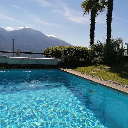 Casa Ramarro-panoramasicht Auf Den Lago Maggiore * Gordola